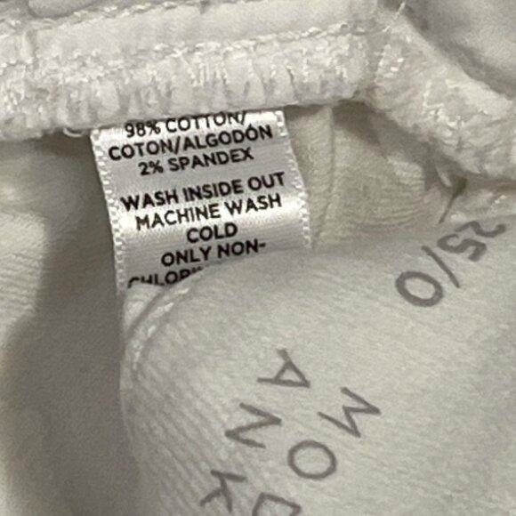 ANN TAYLOR LOFT Modern Skinny Ankle White Jeans Sz 25/0 Cuffed White Denim - Picture 9 of 9